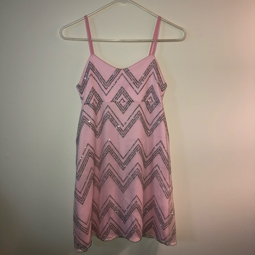 Mini Pink Glitter Dress